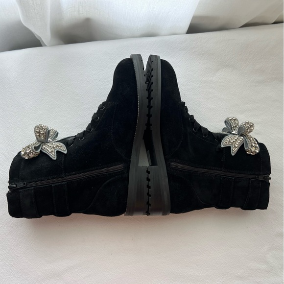 Kurt Geiger London Women’s Sutton Bow Suede Combat Boot Size 5.5 New - Picture 5 of 12